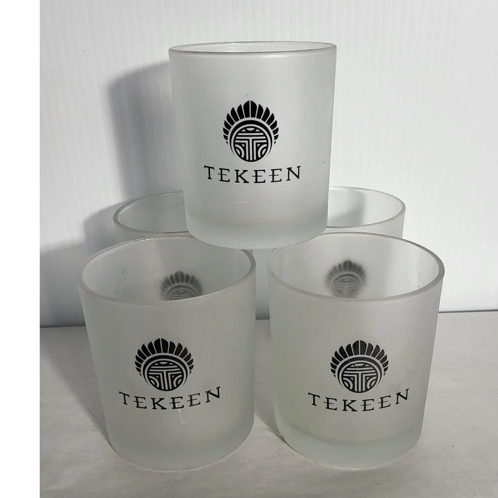 Set of 5 TEKEEN Frosted Shot Glasses 2oz Barware Collectible Drinkware‎